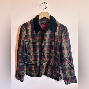 Tailored plaid blazer